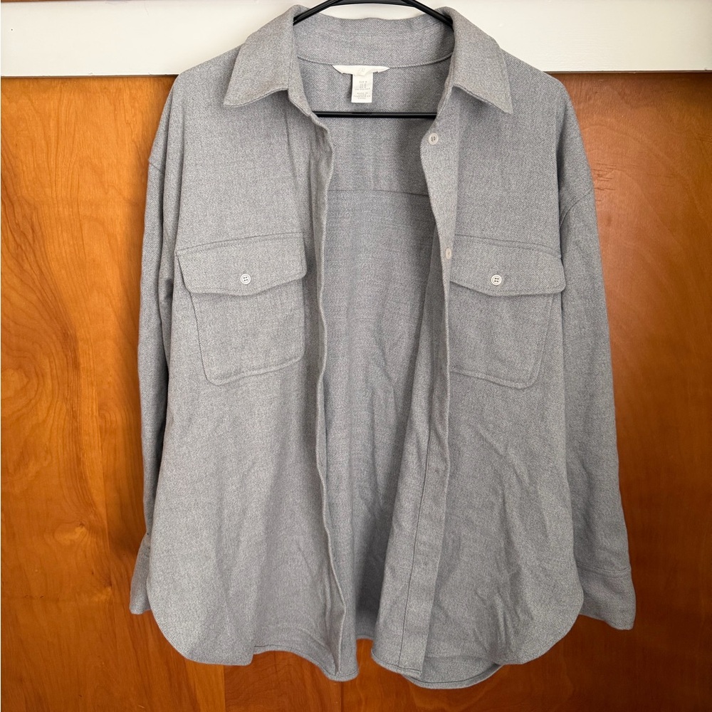 H&M Light Gray Shirt Jacket